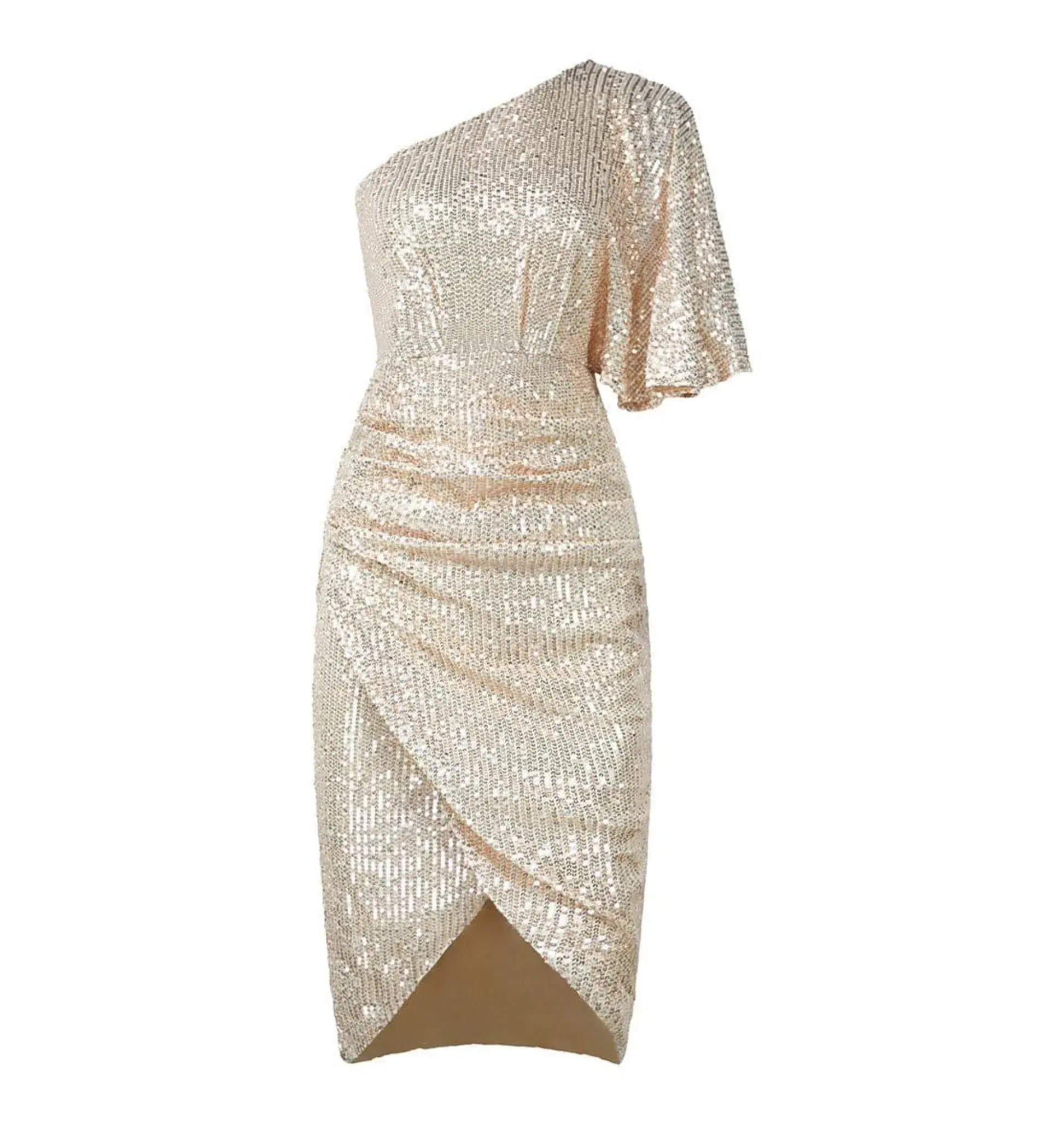 Missord One Shoulder Sequin Midi Cocktail Dress Size M / AU 10 - Image 4