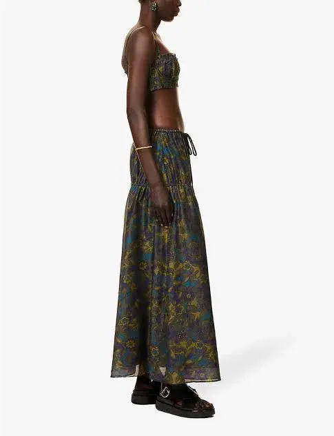 Sir the Label Valerie Ruched Multi Floral Top & Skirt Set size 2 - Image 3