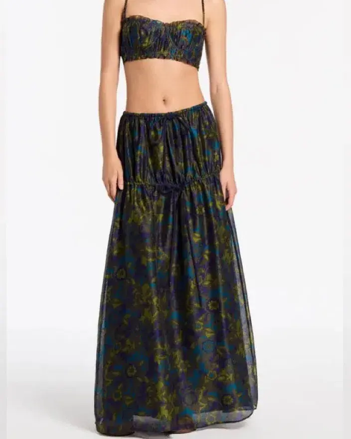 Sir the Label Valerie Ruched Multi Floral Top & Skirt Set size 2 - Image 2