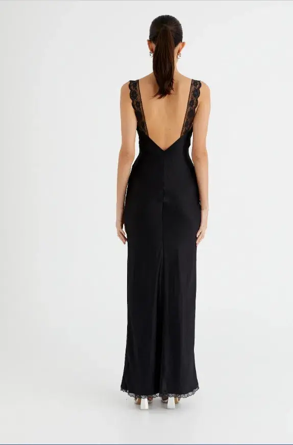 Benni Robbie Satin Robe Dress Black Size AU 14  - Image 2