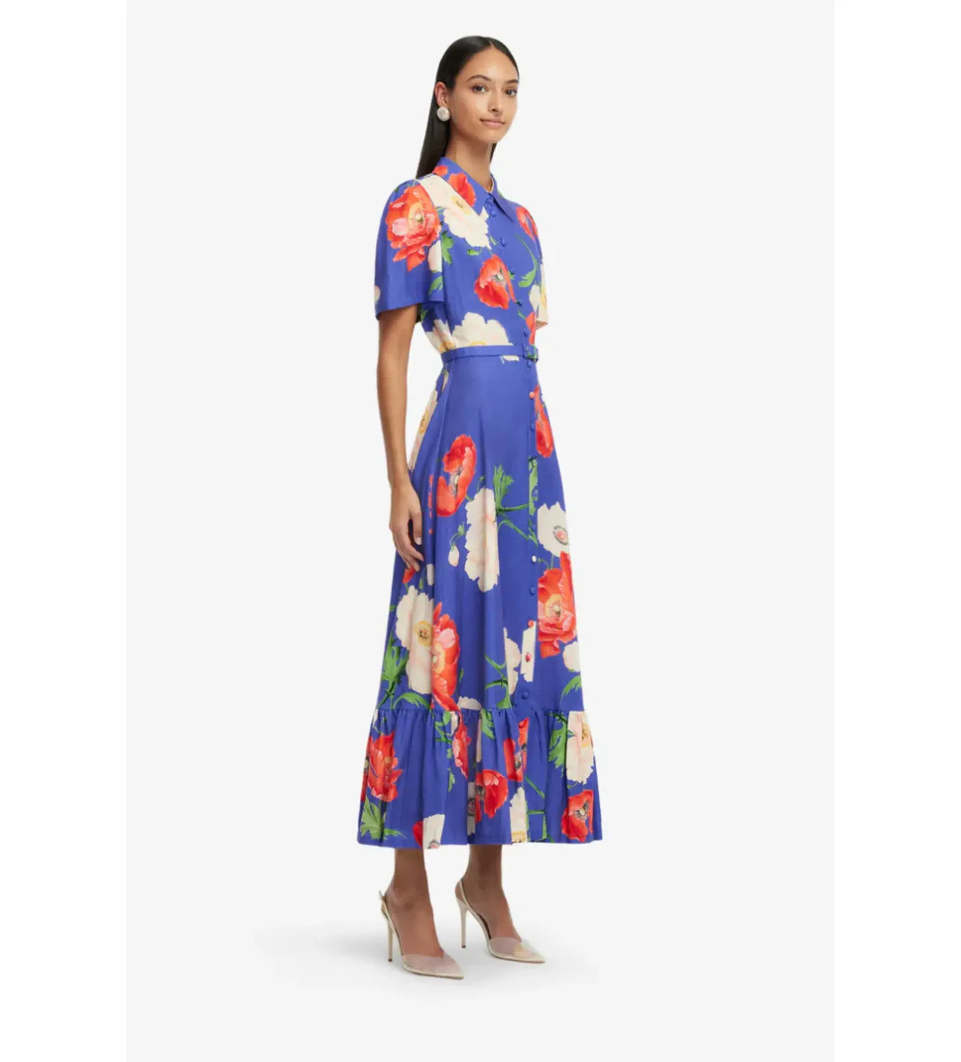 Leo Lin Becca Midi Dress in Blue Size AU 16 - Image 1