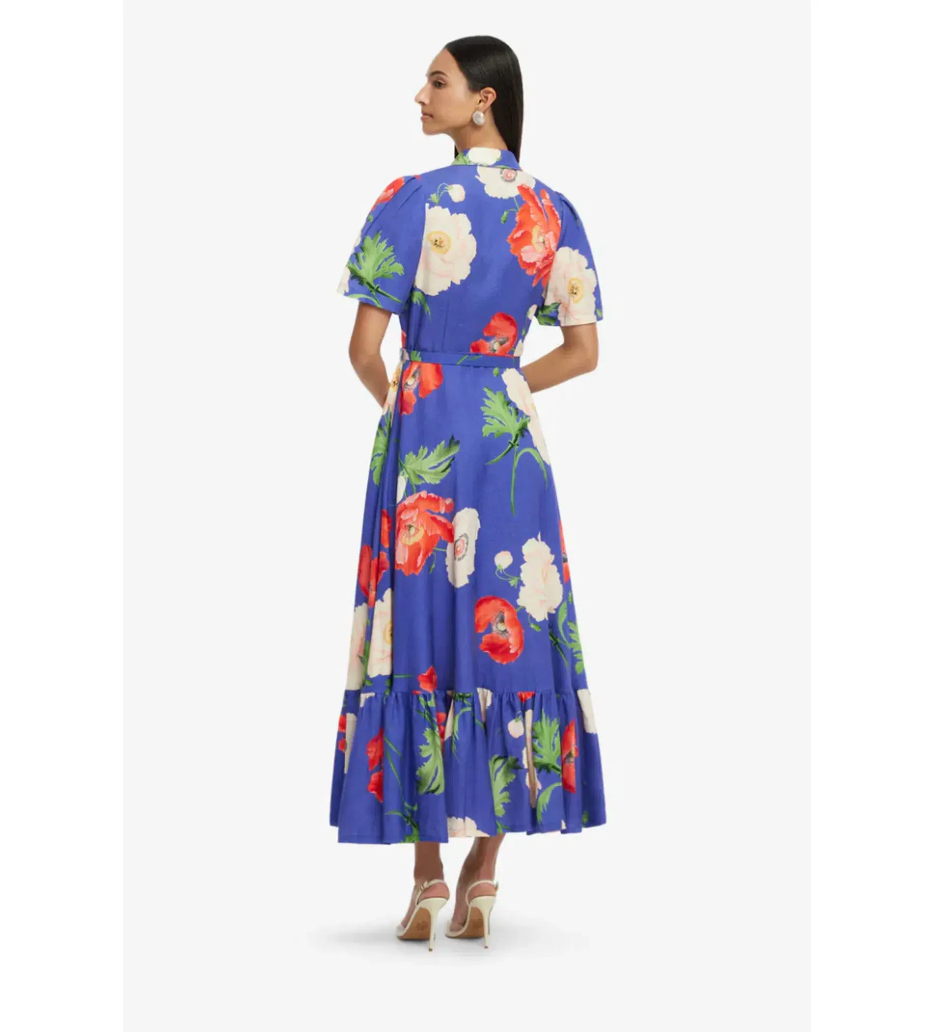 Leo Lin Becca Midi Dress in Blue Size AU 16 - Image 2