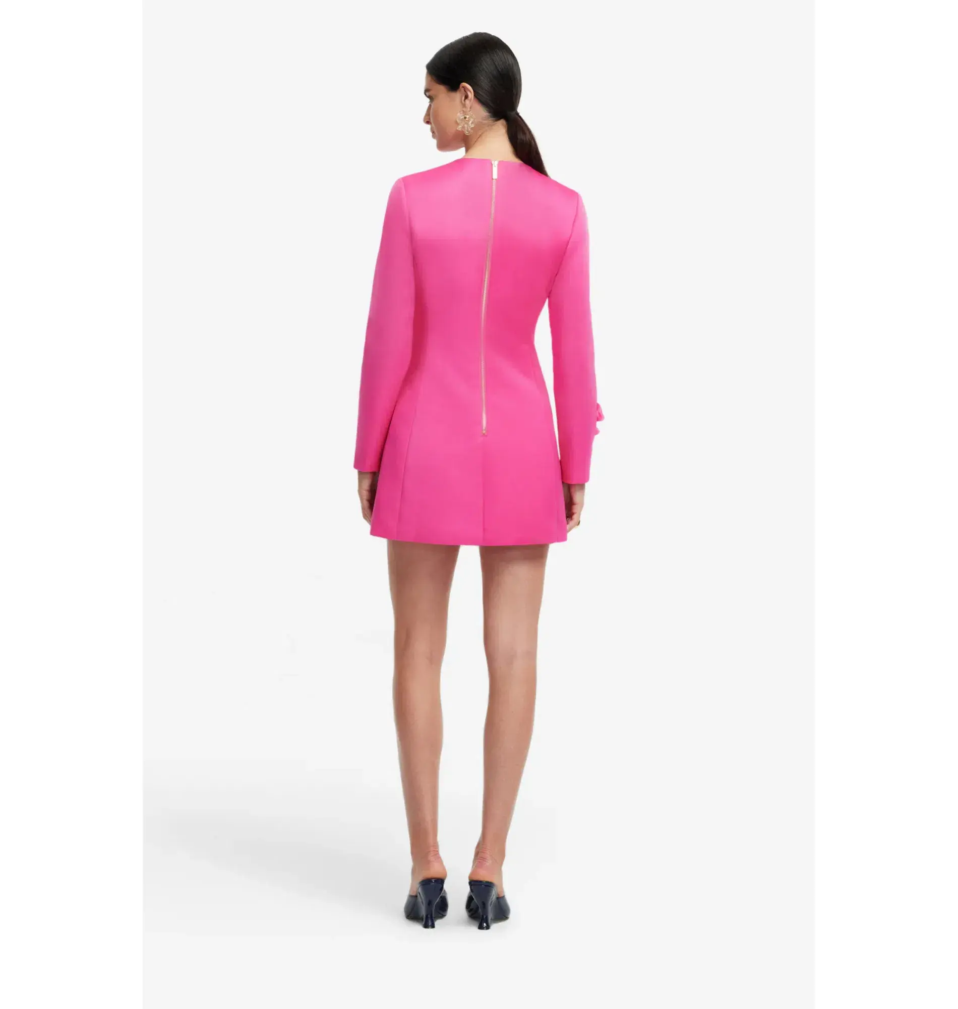 Leo Lin "Aliza" Mini Dress Hot Pink Size 8 - Image 3