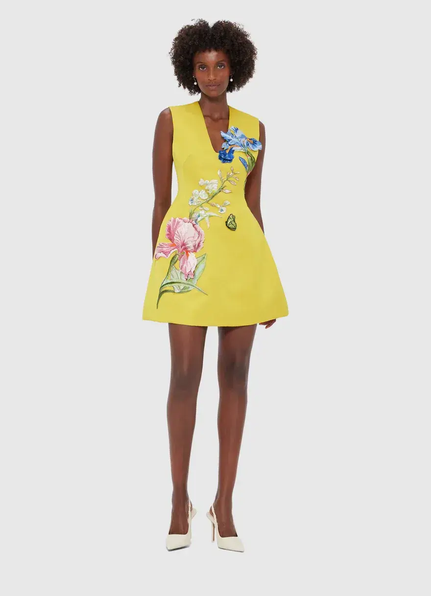 Leo Lin "Bree" V Neck Mini Dress. Size 10 - Image 1