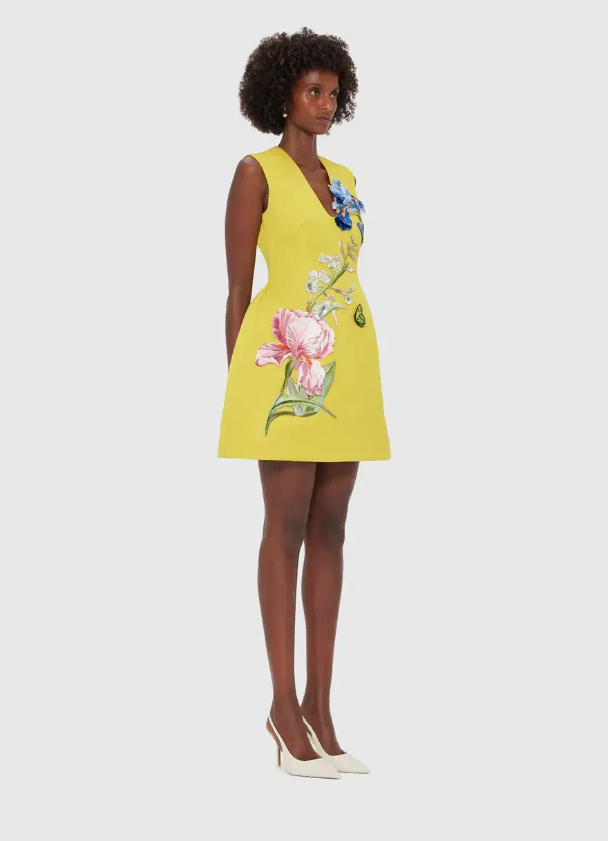 Leo Lin "Bree" V Neck Mini Dress. Size 10 - Image 2