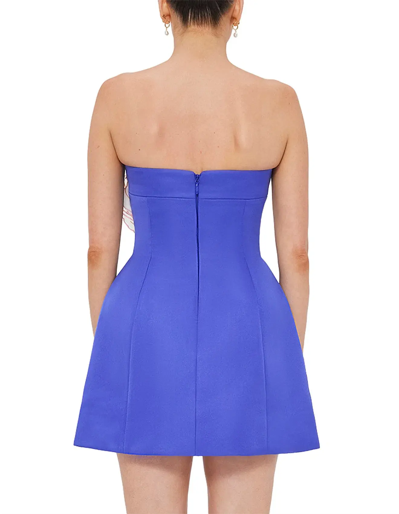 Leo Lin Rosario Mini Dress Blue Size AU 10 - Image 2