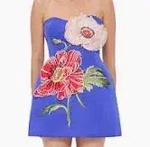 Leo Lin Rosario Mini Dress Blue Size AU 10 - Image 1
