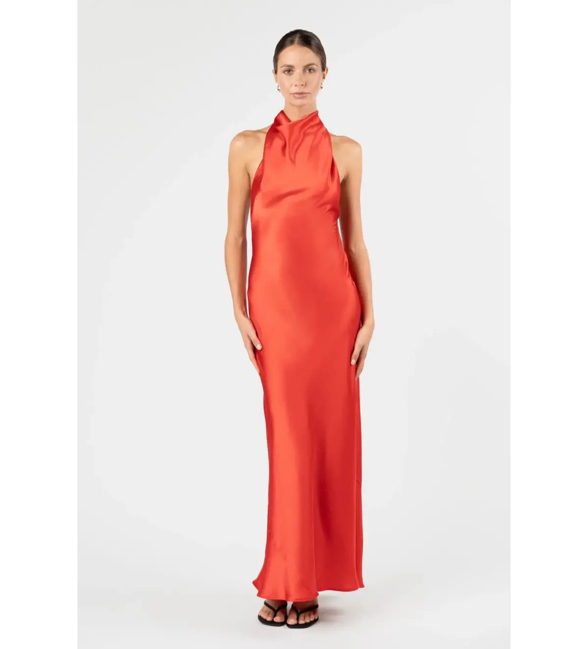 One Fell Swoop Kristina Maxi Dress Torii Satin Size AU 8 - Image 1