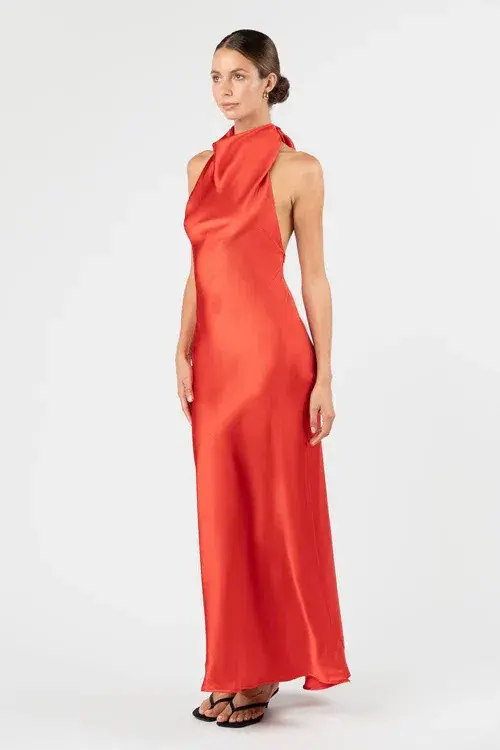 One Fell Swoop "Kristina" Maxi Dress Torii Satin Size 10 - Image 4