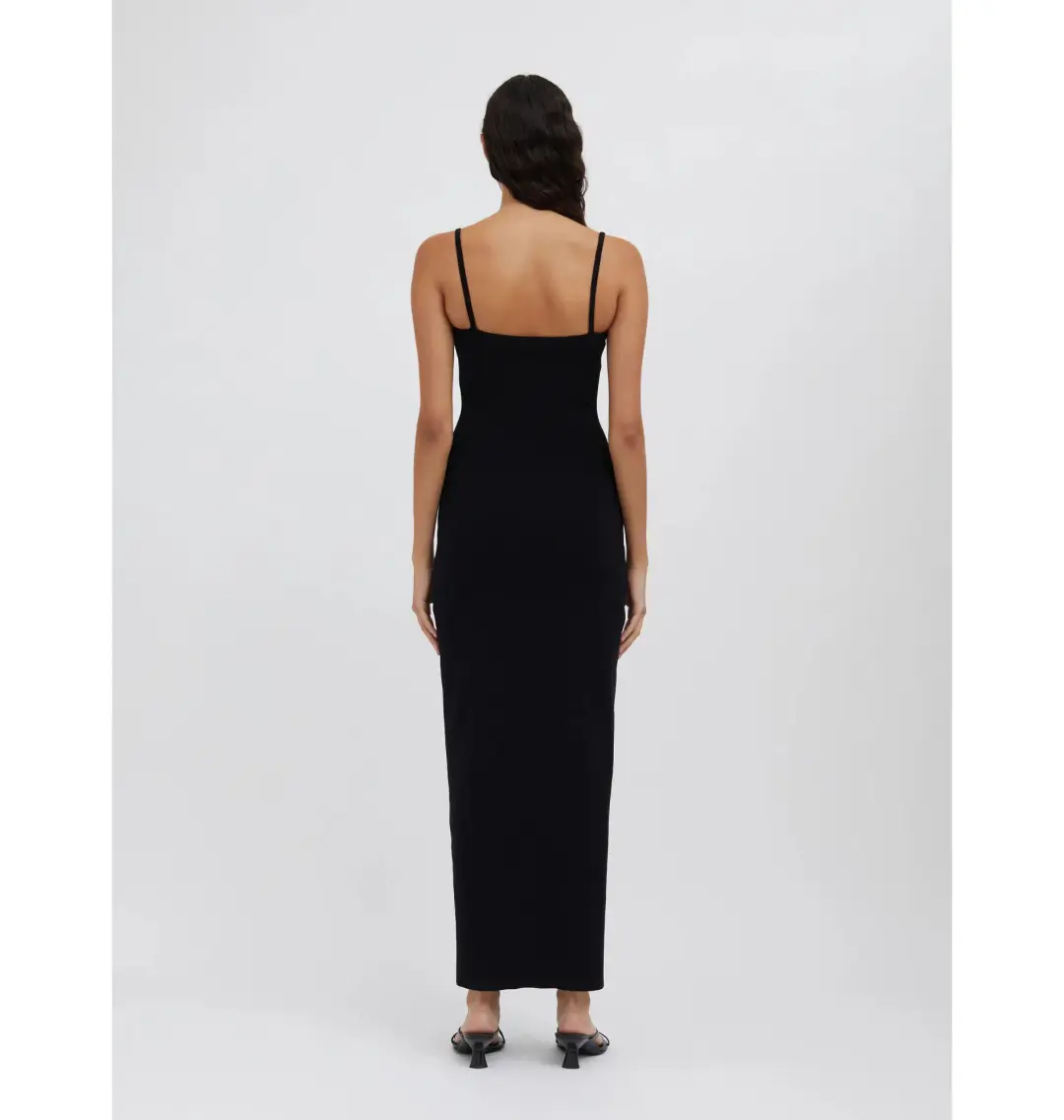 Christopher Esbar Salacia Wire Column Maxi Dress Black Size 8 for rent on The Volte - main image