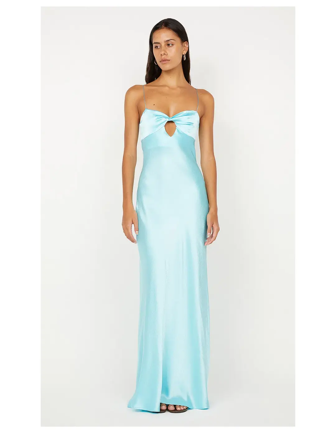 Bec and Bridge Cinder Twist Maxi Dress Turquoise Size 10 for rent on The Volte - main image