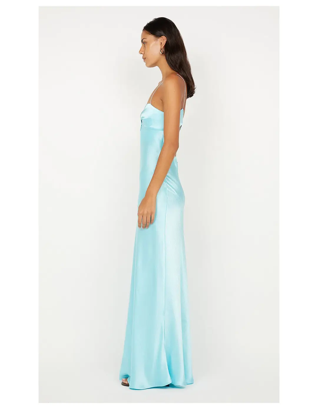 Bec and Bridge Cinder Twist Maxi Dress Turquoise Size 10 for rent on The Volte - main image