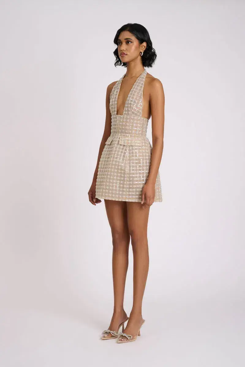  Eliya The Label Roberta Mini Dress Gold Size L / Size 12 - Image 4