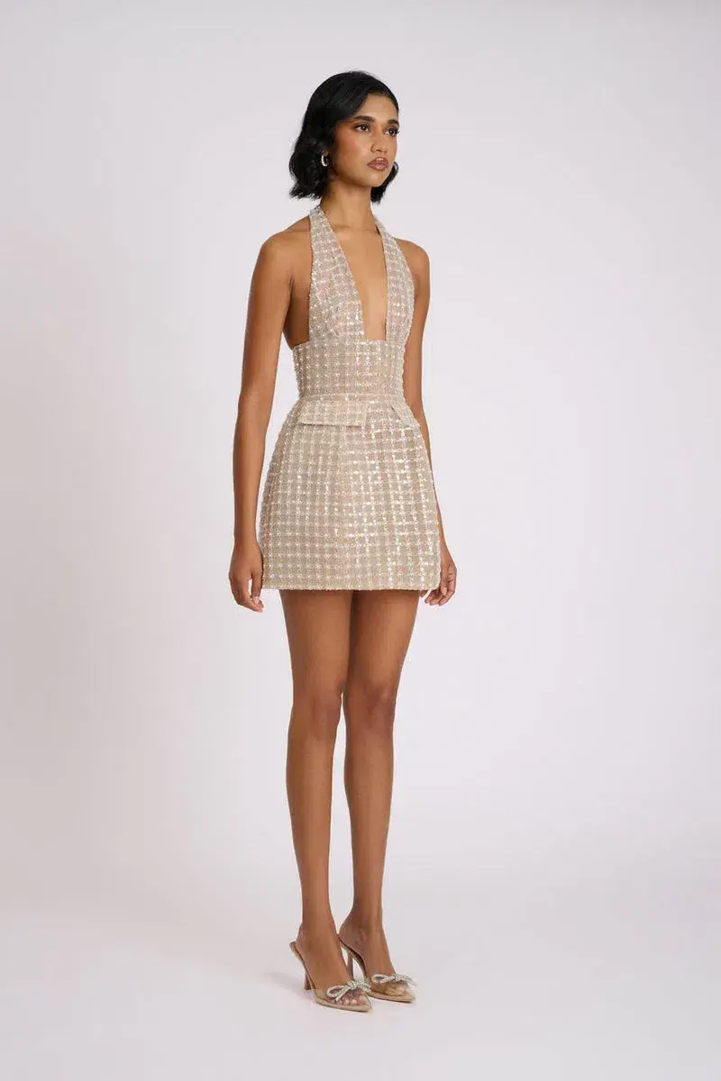  Eliya The Label Roberta Mini Dress Gold Size L / Size 12 - Image 3