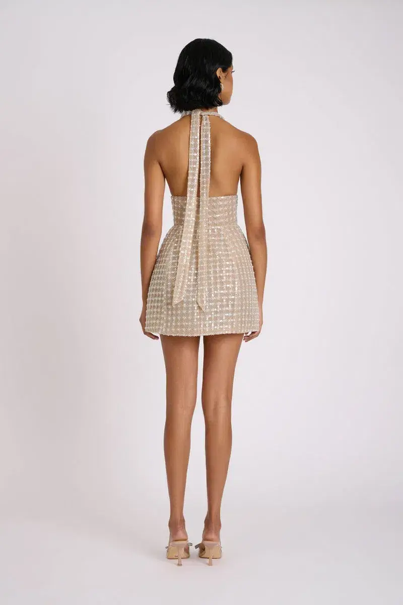  Eliya The Label Roberta Mini Dress Gold Size L / Size 12 - Image 5