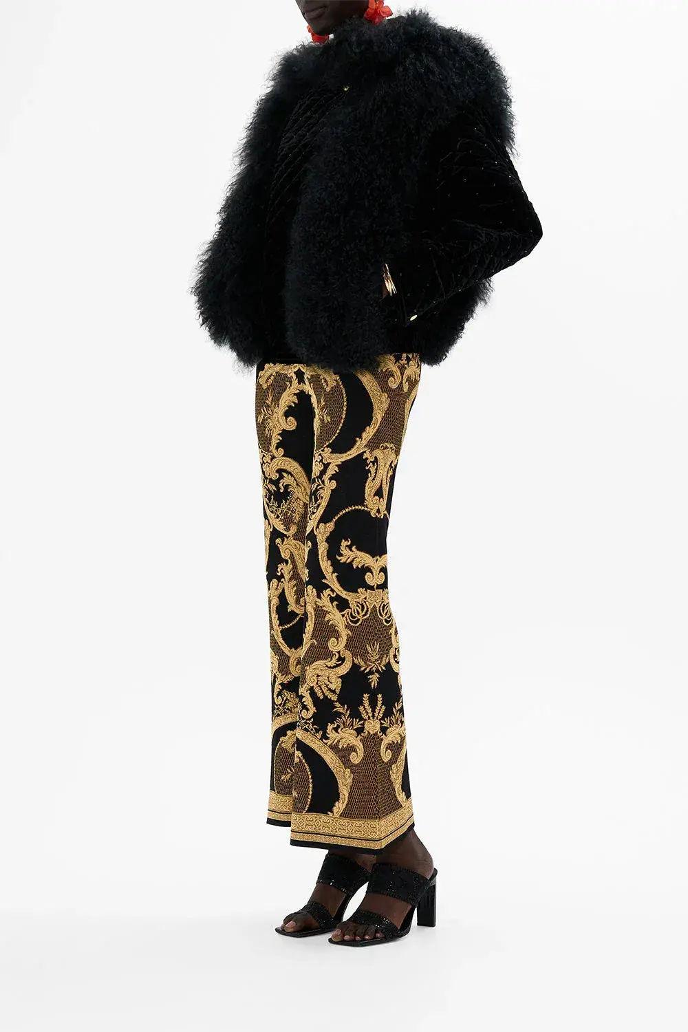 Camilla Magic In The Manuscripts Velvet Jacket with Fur Panels Black Size S/ Size AU 10 - Image 3