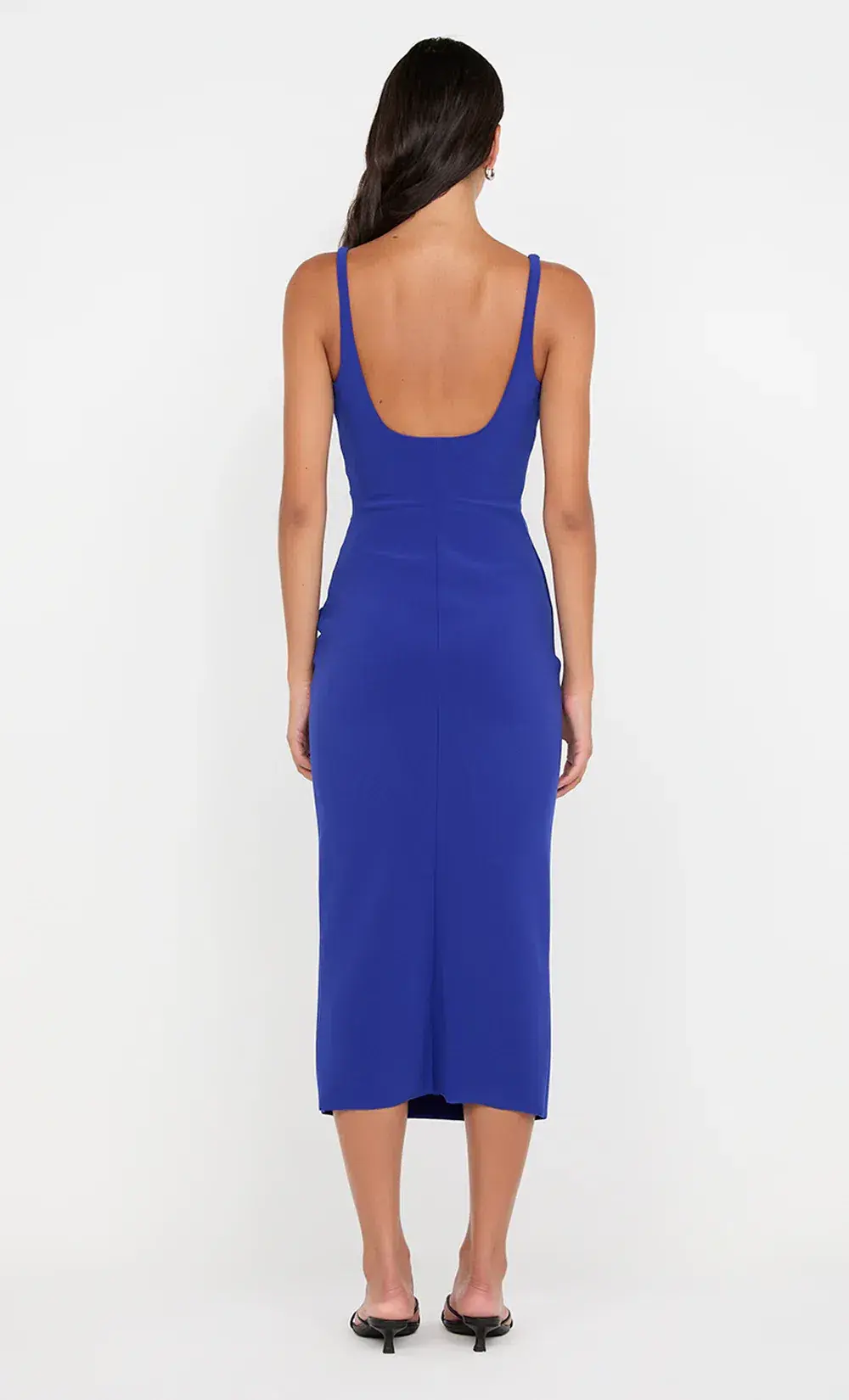 Bec + Bridge Karina Tuck Midi Dress Sapphire in Blue Size 8 for rent on The Volte - main image