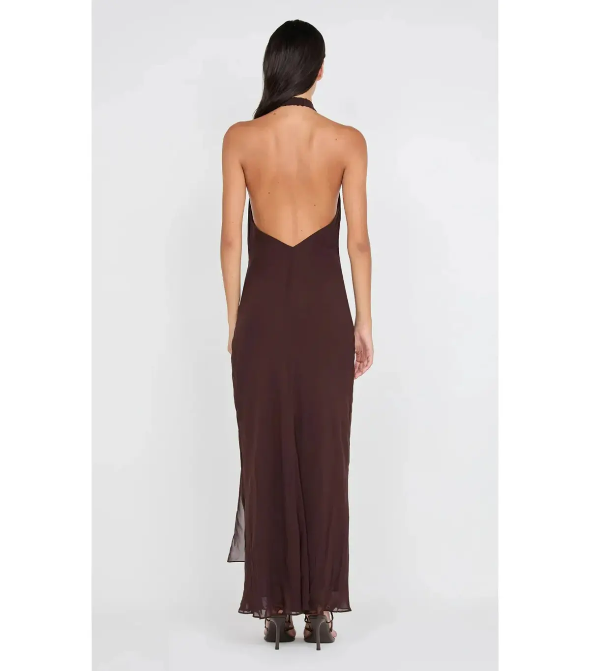 Bec & Bridge Soneva Wrap Maxi Dress Dark Chocolate Size AU 6 - Image 2