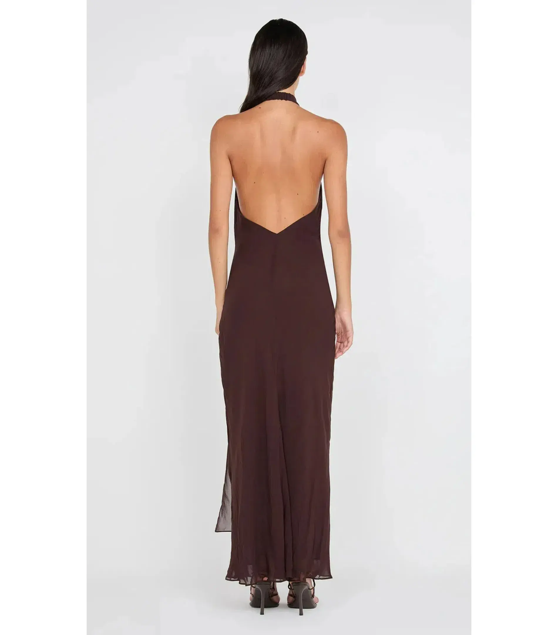 Bec & Bridge Soneva Wrap Maxi Dress Dark Chocolate Size AU 6 - Image 2