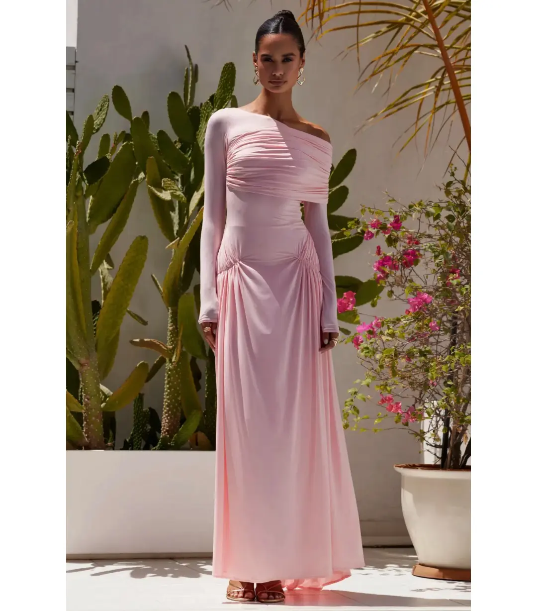 Abyss by Abby Milos Maxi Dress Pink Size S / AU 8 for rent on The Volte - main image