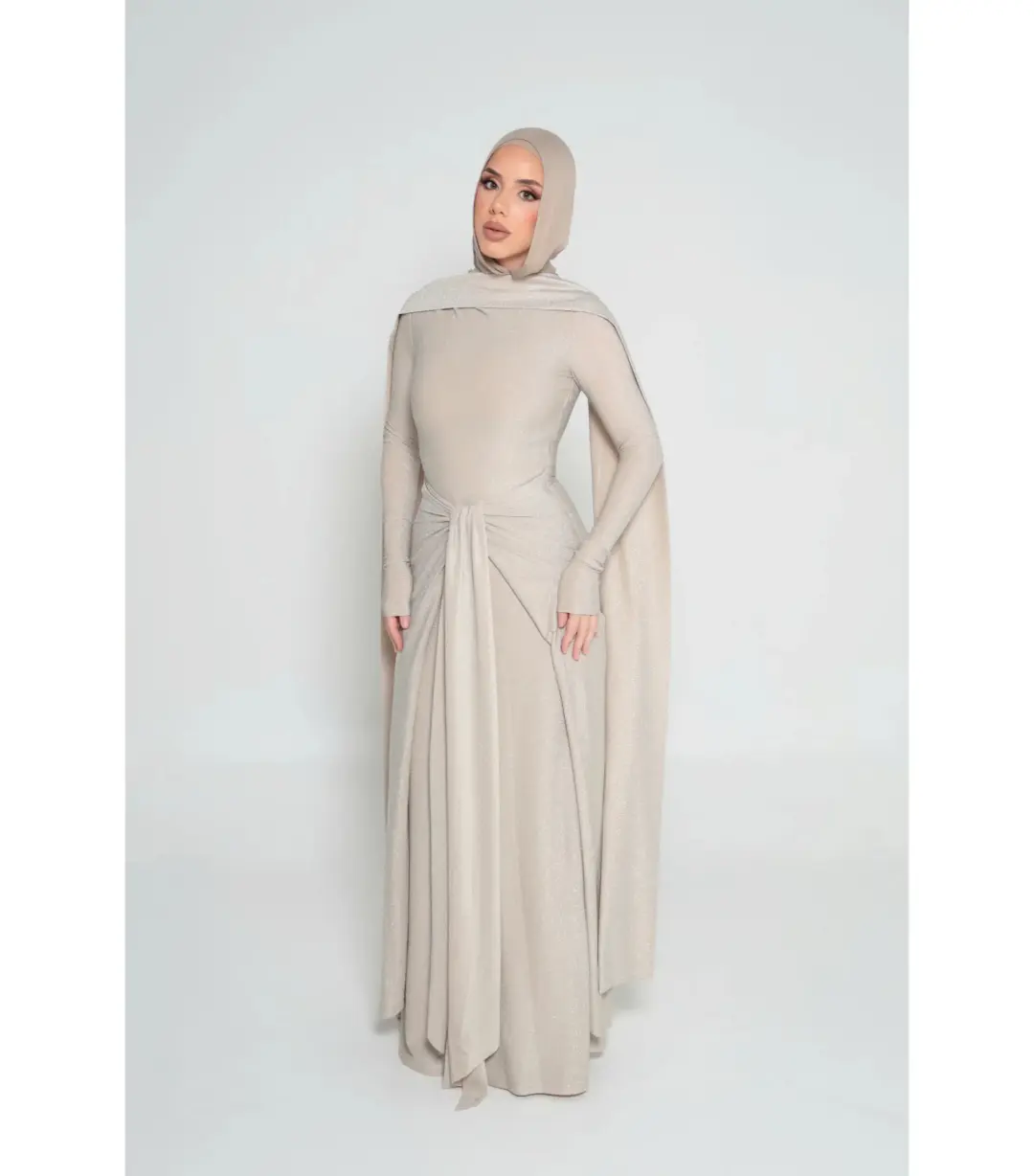 Alaía Muse Elara Maxi Dress Champagne Size S / AU 8 for rent on The Volte - main image