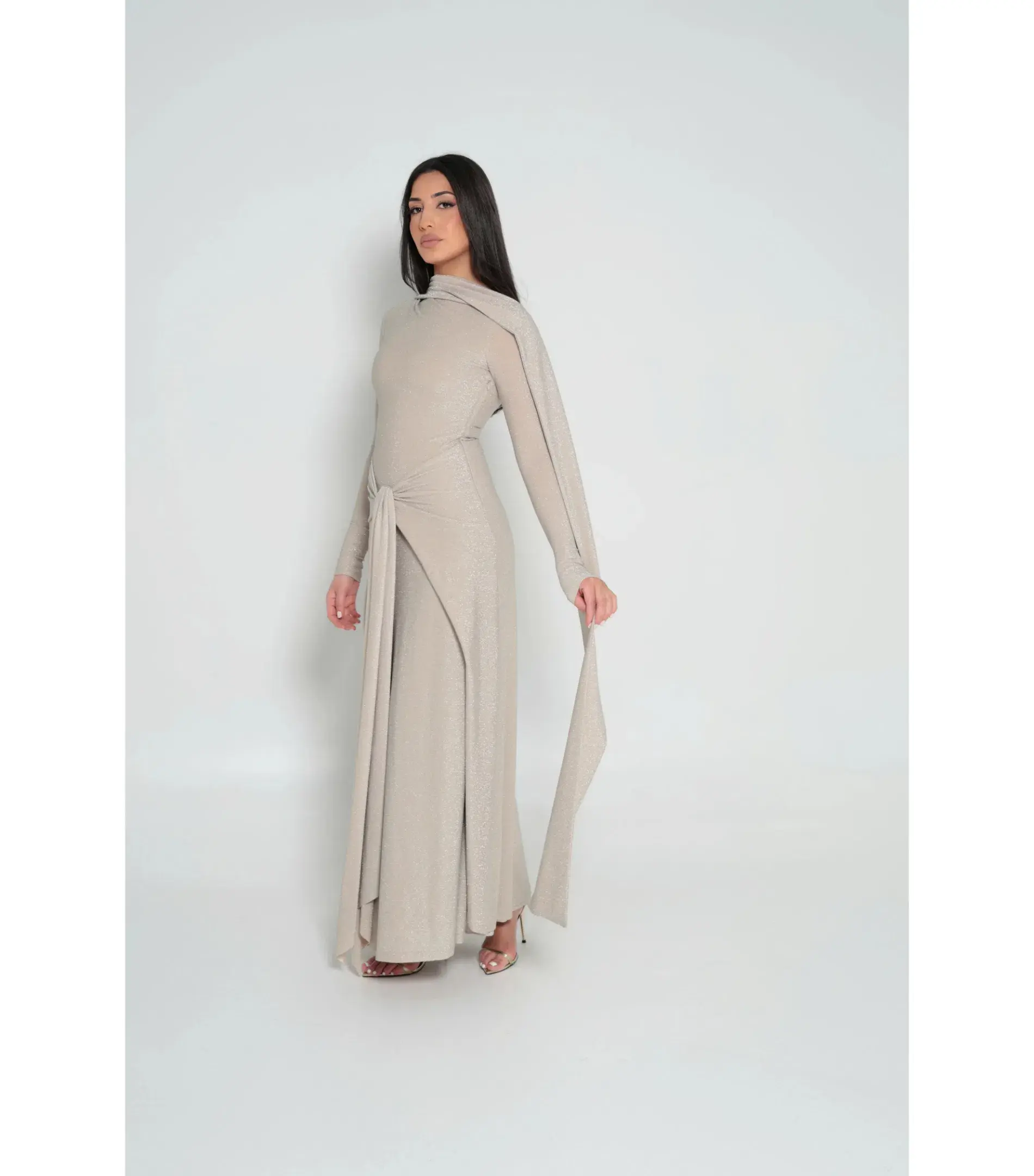 Alaía Muse Elara Maxi Dress Champagne Size S / AU 8 - Image 6