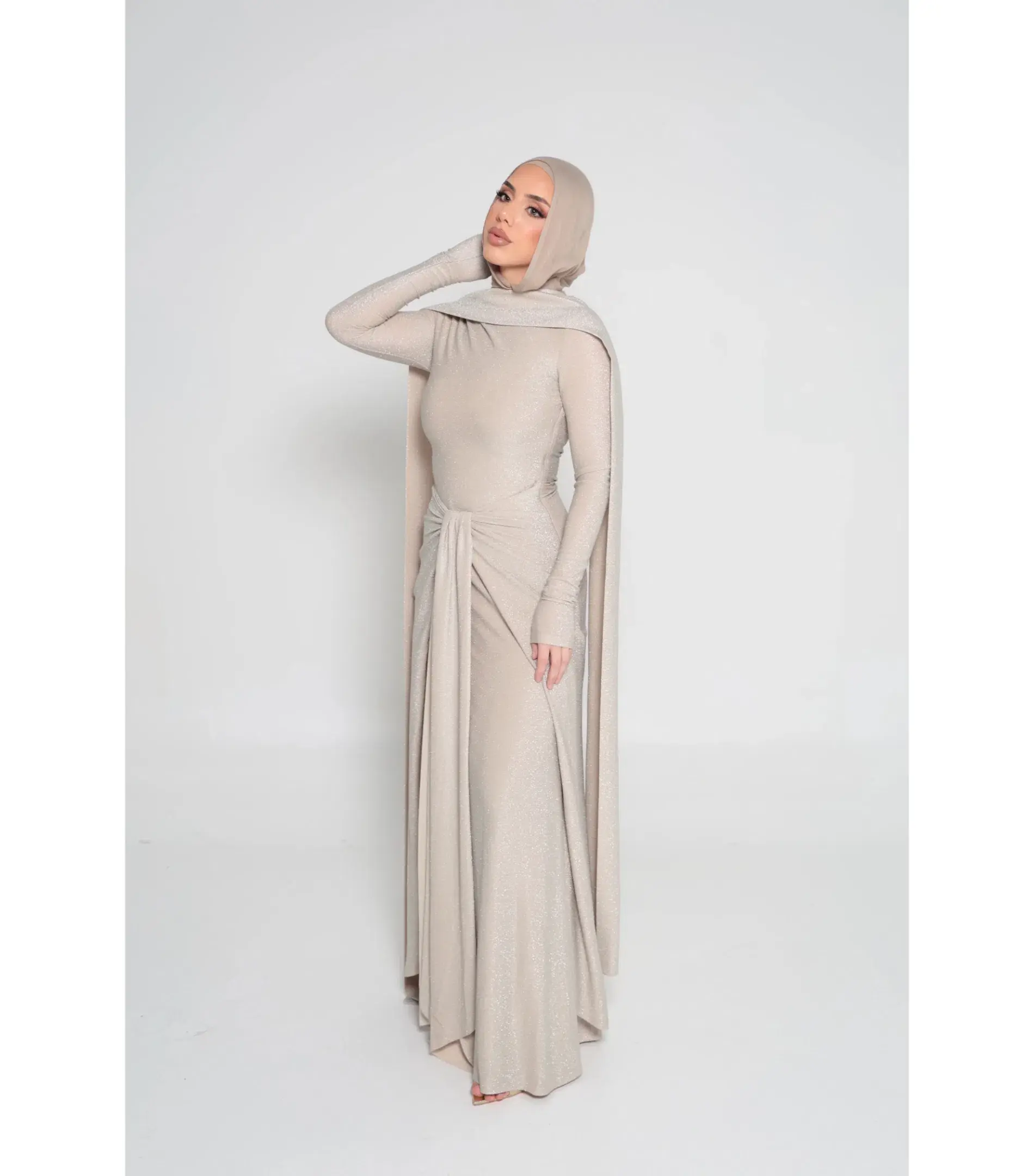 Alaía Muse Elara Maxi Dress Champagne Size S / AU 8 - Image 2