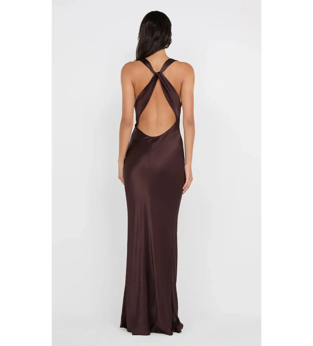Bec & Bridge Gia Halter Maxi Dress Dark Chocolate Size 8 - Image 4