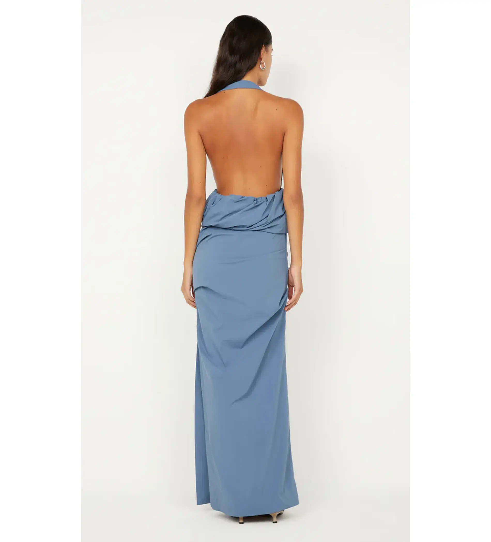 Bec & Bridge Priscilla Bubble Maxi Dress Steel Blue Size 6 - Image 3