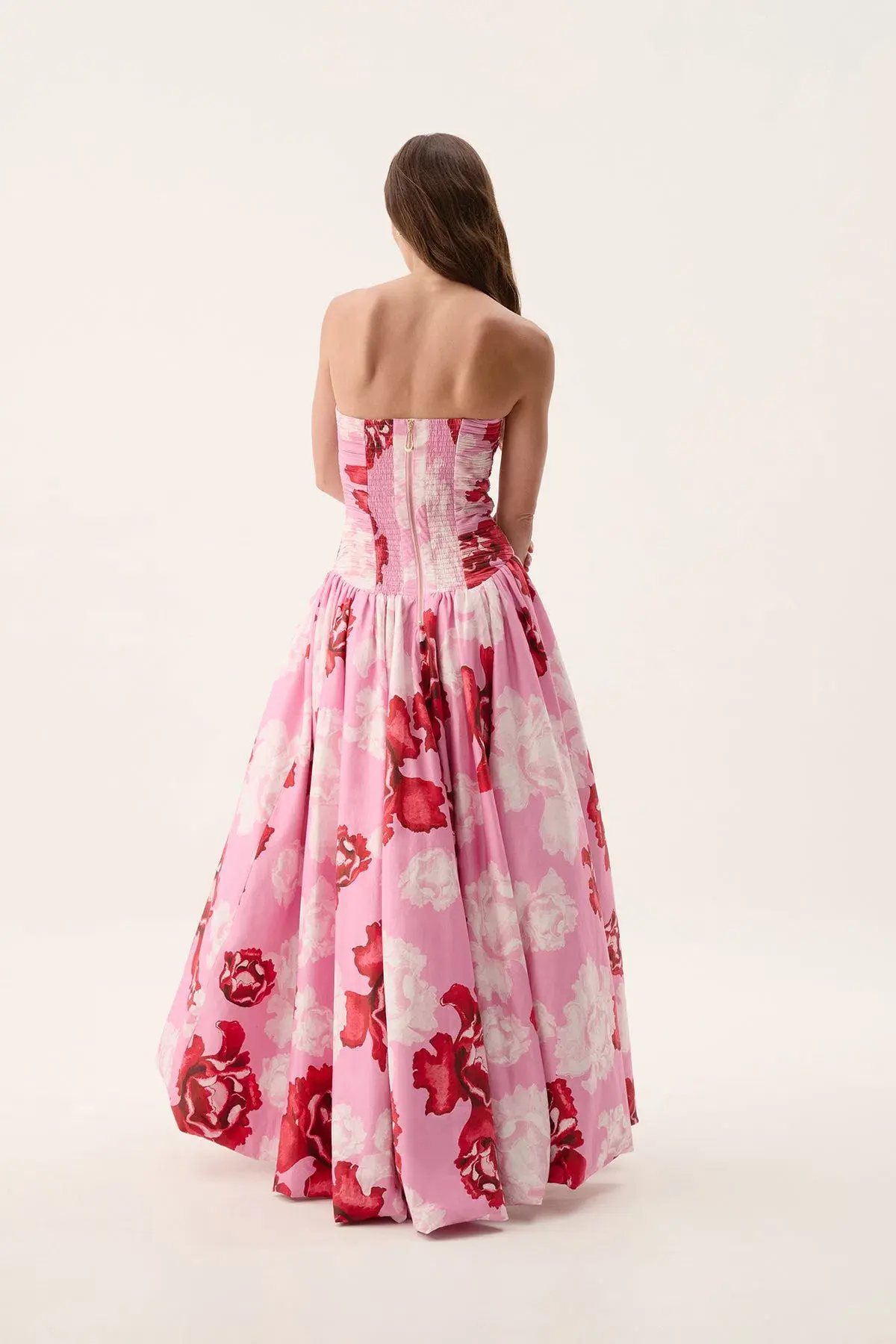 Aje Behold Maxi Dress In Pink Boldly Blooming Size AU 8 - Image 8