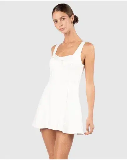 One Fell Swoop "Kiku" Bow Mini Dress White Size 8 - Image 2