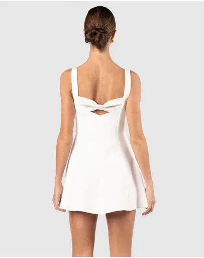 One Fell Swoop Kiku Bow Mini Dress in White Size AU 10 - Image 3