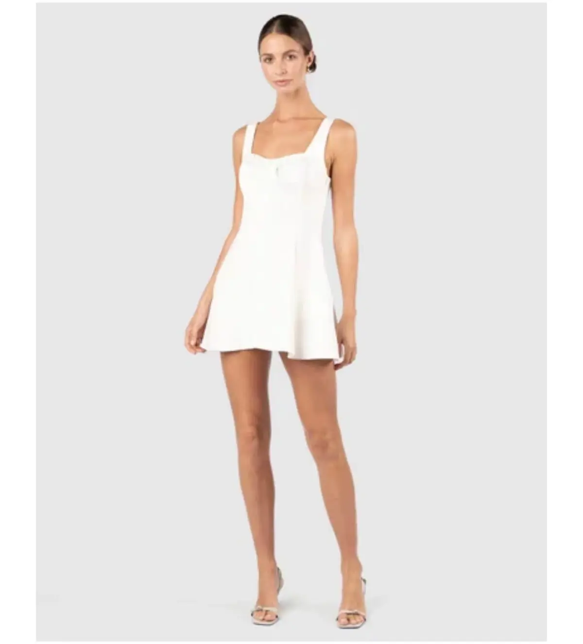 One Fell Swoop Kiku Bow Mini Dress White Size 12 - Image 1