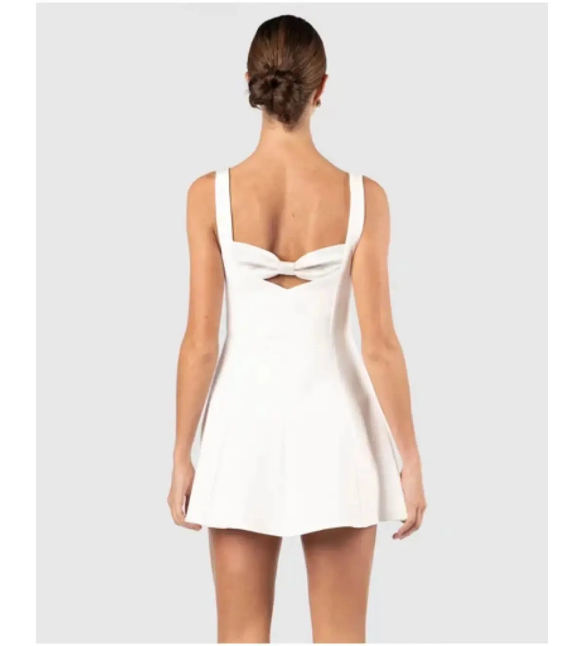 One Fell Swoop Kiku Bow Mini Dress White Size 12 - Image 4