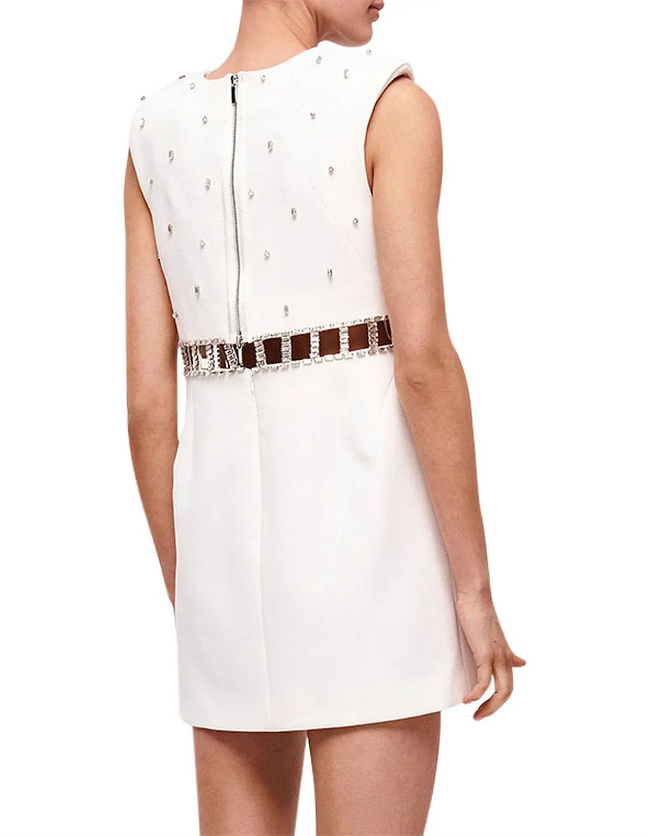 Rachel Gilbert Aliyah Mini Dress White Size 14 - Image 4