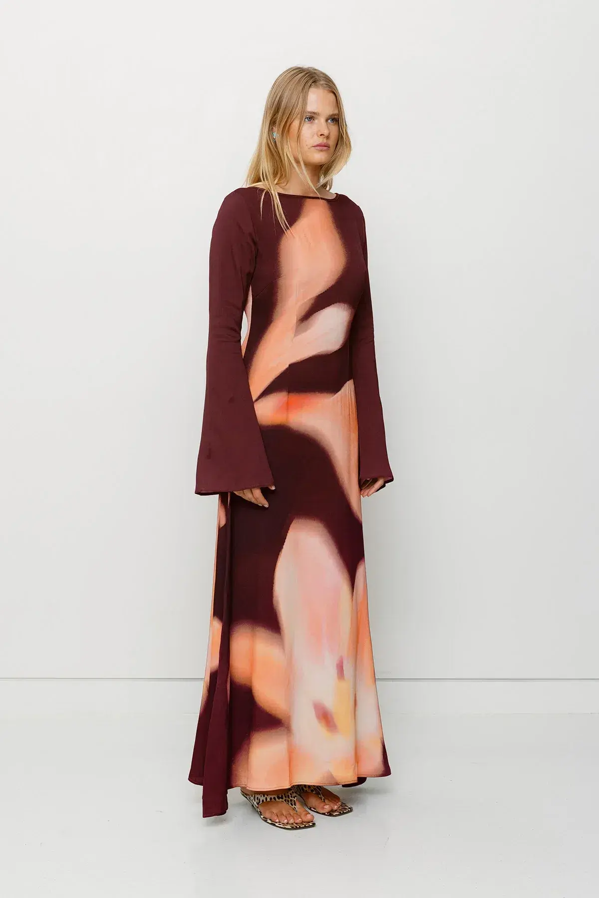 The Wolf Gang Leona Maxi Dress / Cocoa Flower Size 8 - Image 3