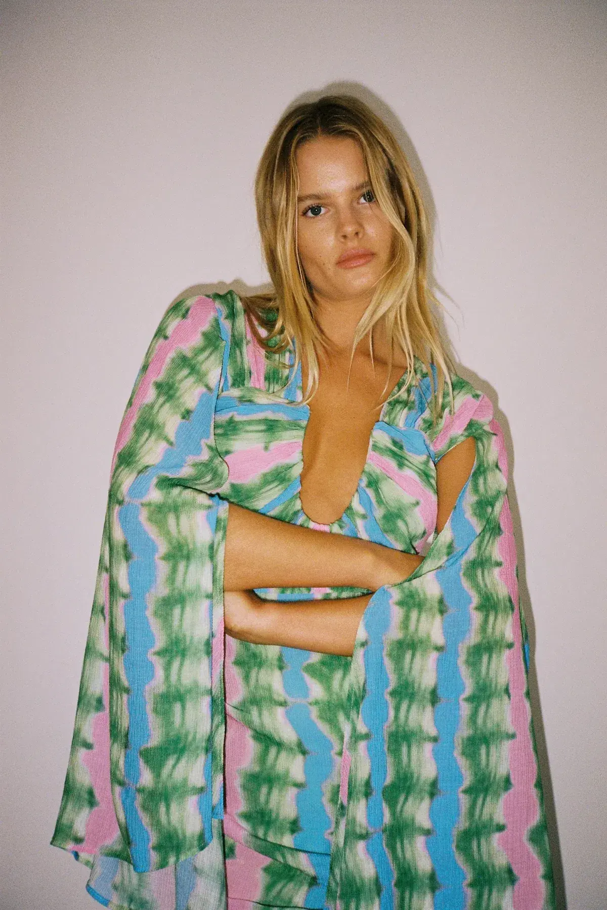 The Wolf Gang Zoya Mini Dress Tie Dye Stripe Size AU 8 - Image 5