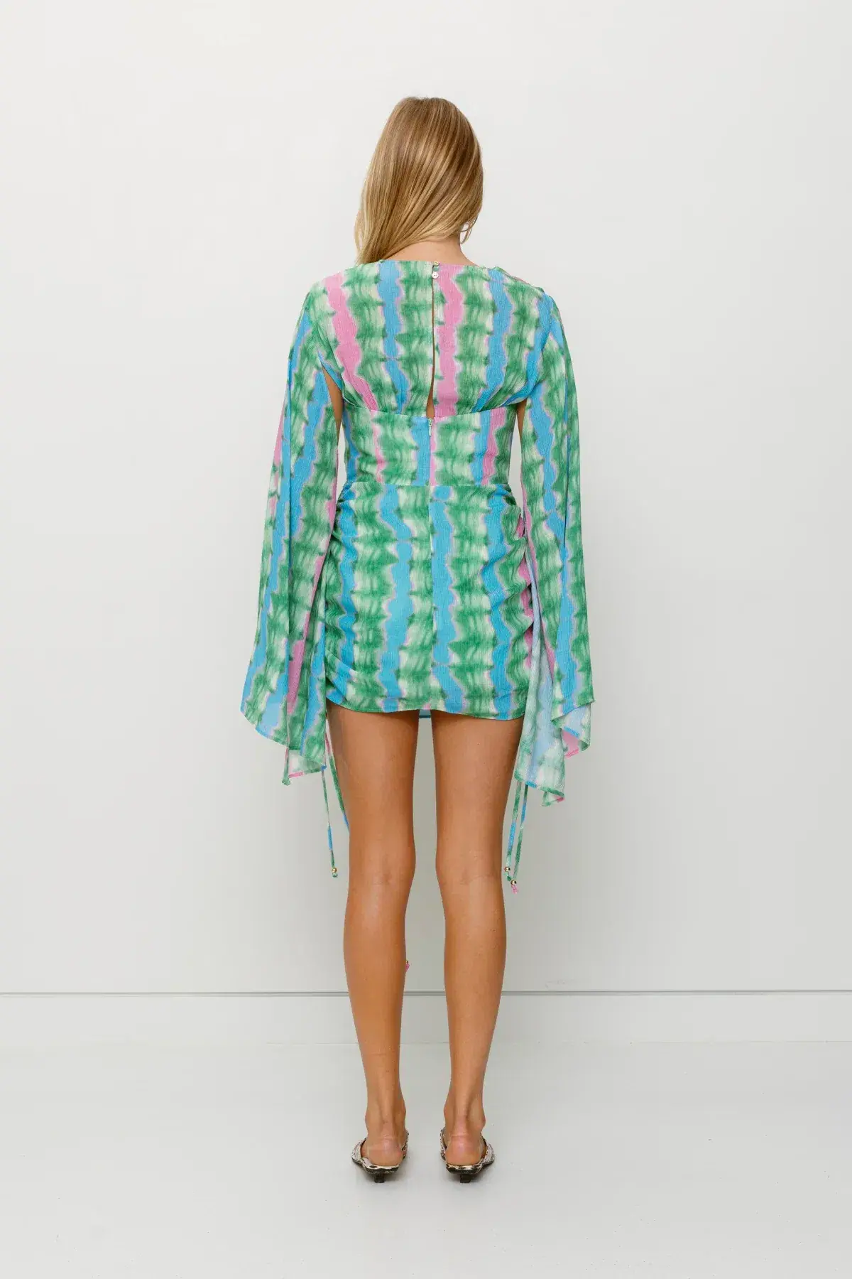 The Wolf Gang Zoya Mini Dress Tie Dye Stripe Size 12 - Image 4