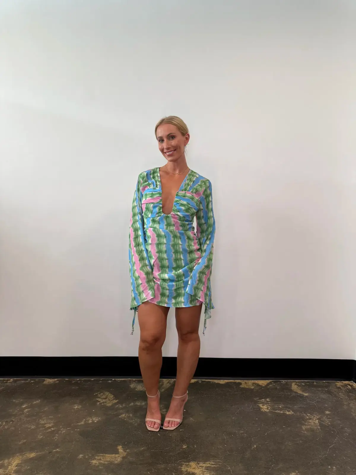 The Wolf Gang Zoya Mini Dress Tie Dye Stripe Size 12 - Image 3