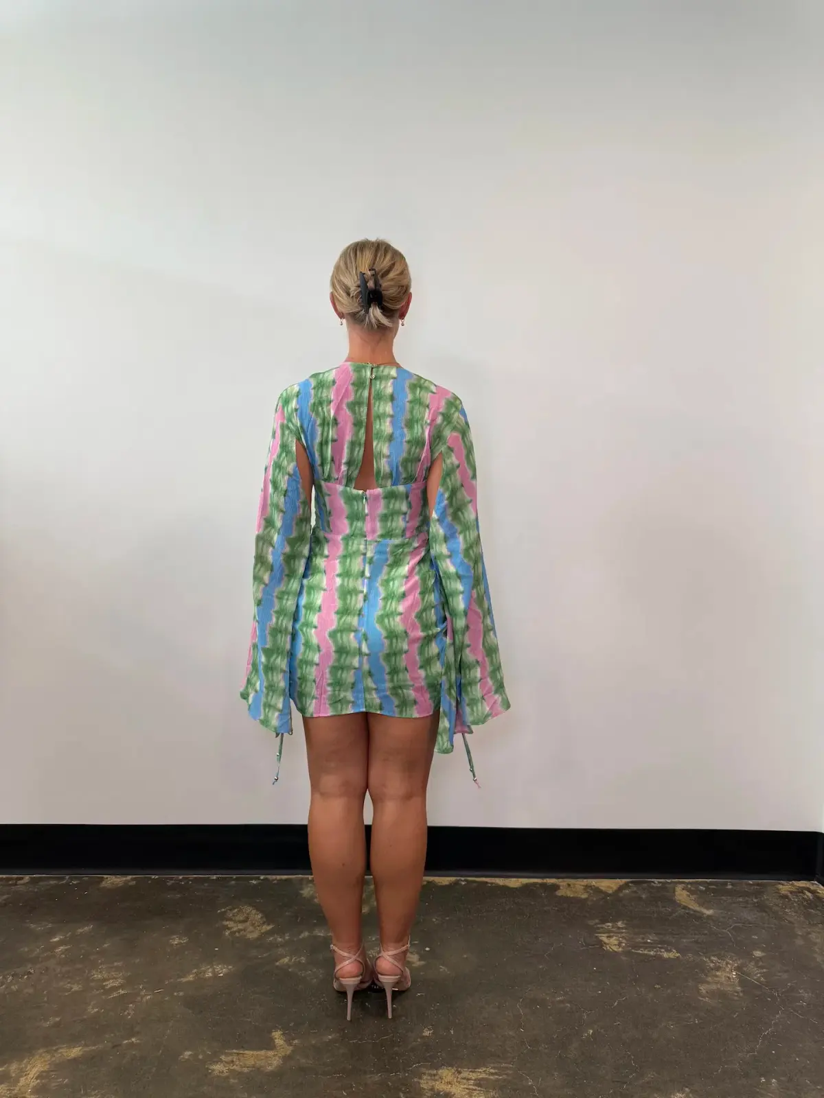 The Wolf Gang Zoya Mini Dress Tie Dye Stripe Size 12 - Image 4