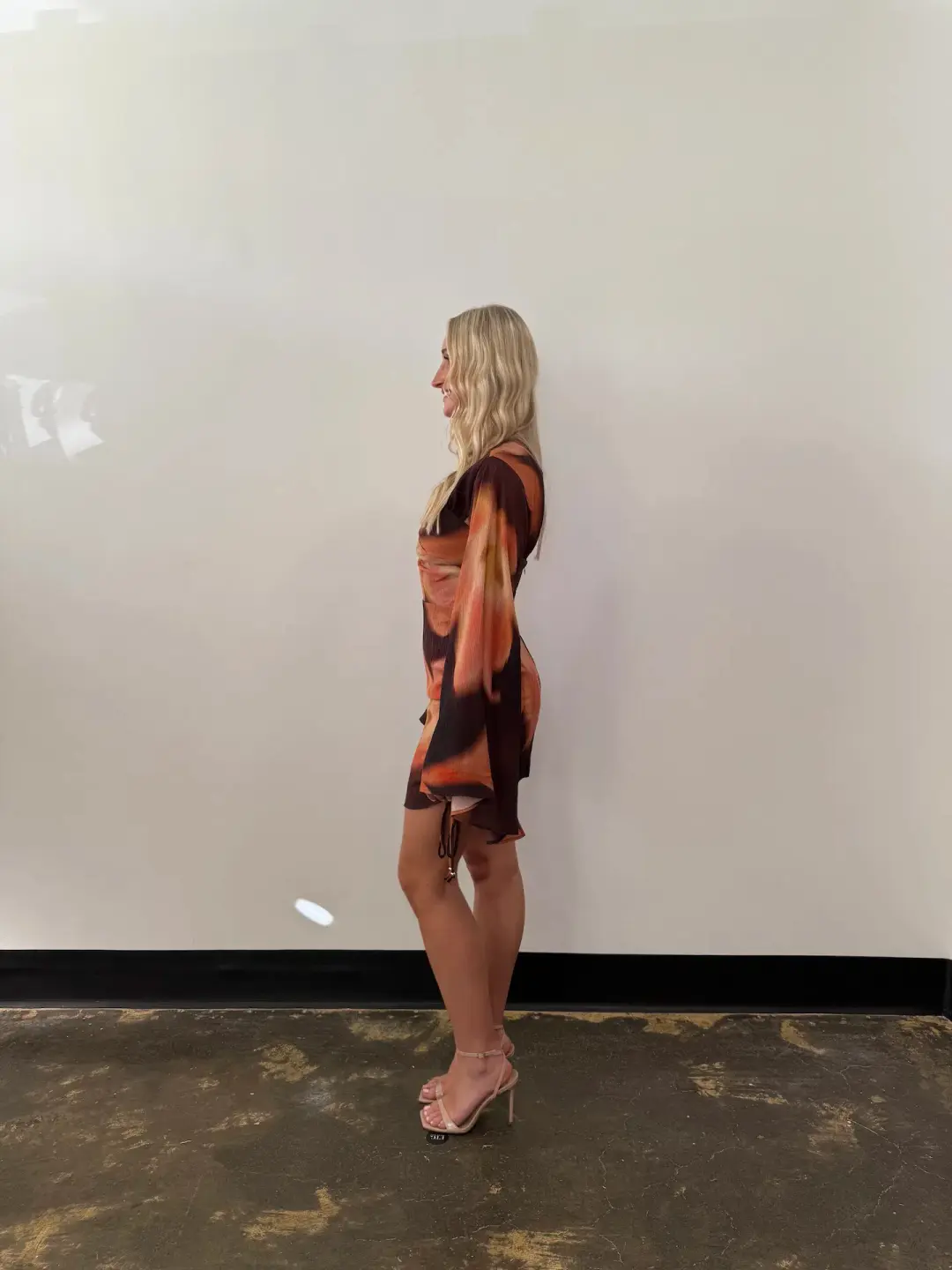 The Wolf Gang Zoya Mini Dress in Cocoa flower Size AU 12 for rent on The Volte - main image