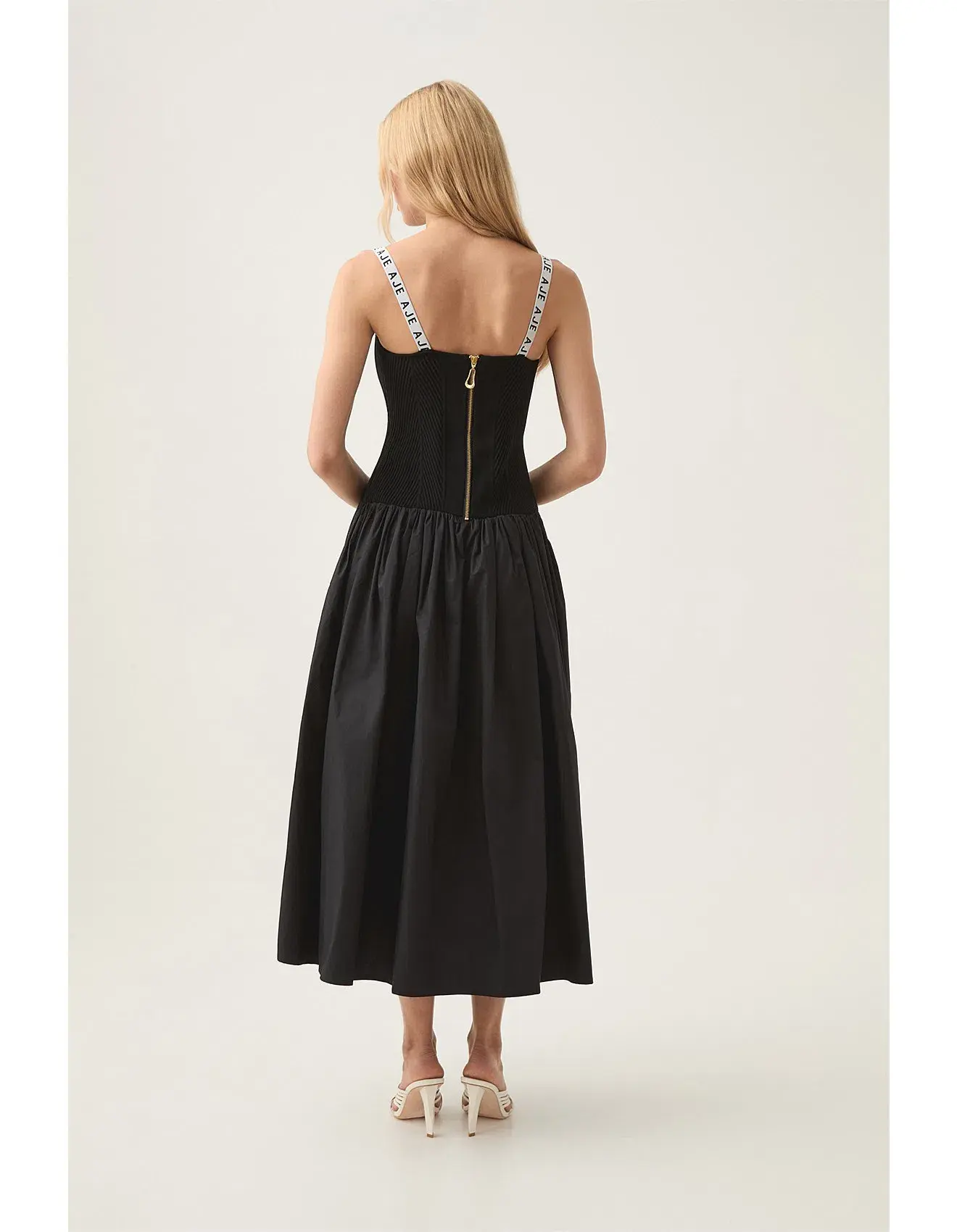 Aje Leana Knit Midi Dress in Black Size M / AU 10 - Image 3