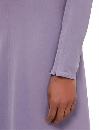 Victoria Beckham Dolman Midi Dress with Blouson Bodice Purple Size 16 for rent on The Volte - main image