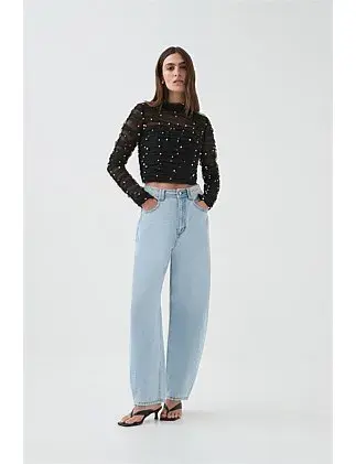 Aje Juniper Crop Top Black Size 8 for rent on The Volte - main image