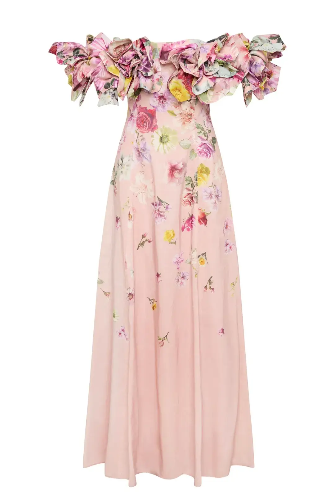 Aje Misha Maxi Dress Floral Pink Size 6 for rent on The Volte - main image