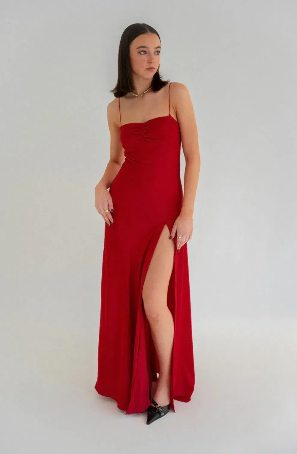 HNTR The Label Gaia Gown Wine Size S/ AU 8 - Image 1