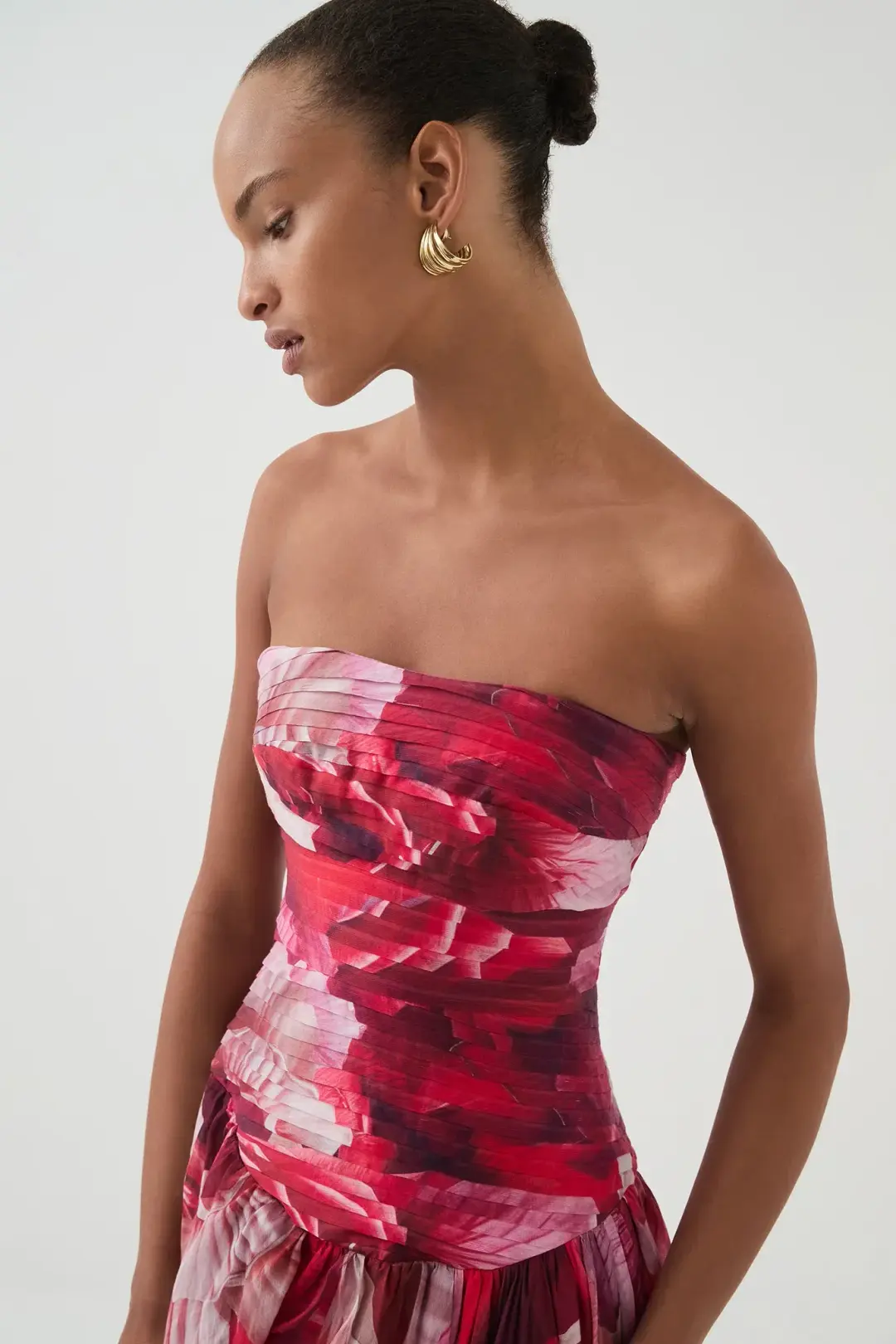 Aje Flora Gown Prismatic Floral Red Size AU 10/M for rent on The Volte - main image