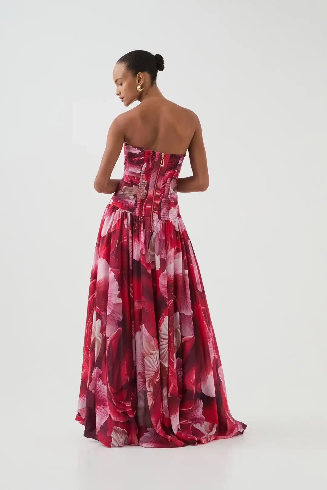 Aje Flora Gown Prismatic Floral Red Size AU 10/M for rent on The Volte - main image