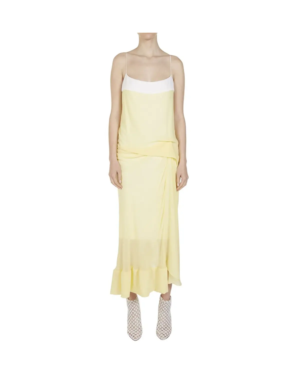 Christopher Esber Waffled Hem Yellow Dress Size AU 8 - Image 1