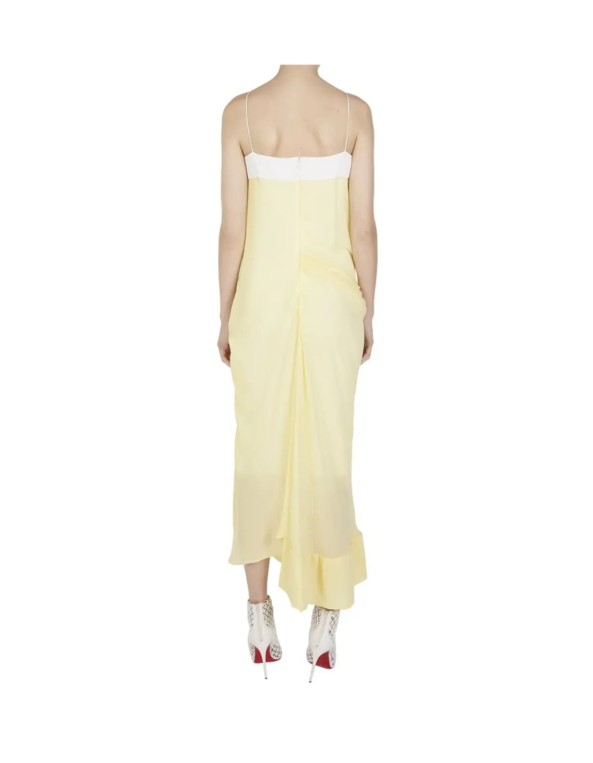 Christopher Esber Waffled Hem Yellow Dress Size AU 8 - Image 4
